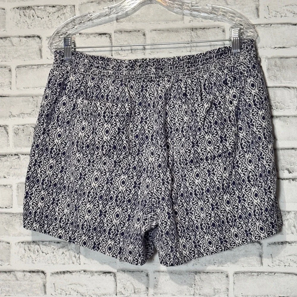 Briggs New York High Waist Blue and White‎ Shorts size XL women's linen blend